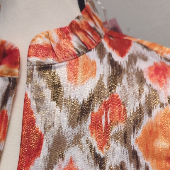 Women's Multicolor Patterned Jacket - Picture 6 of 8